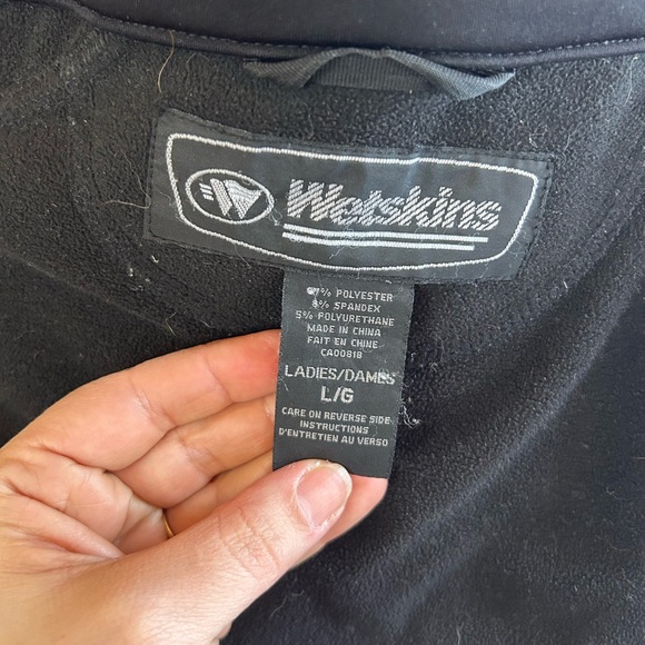 Wetskins Black Fleece Lined Jacket Women’s Large Coat Weatherproof - Picture 11 of 11